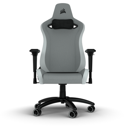 CORSAIR TC200 Fabric Gaming Chair - Standard Fit - Light Grey / White