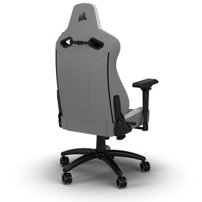 CORSAIR TC200 Fabric Gaming Chair - Standard Fit - Light Grey / White