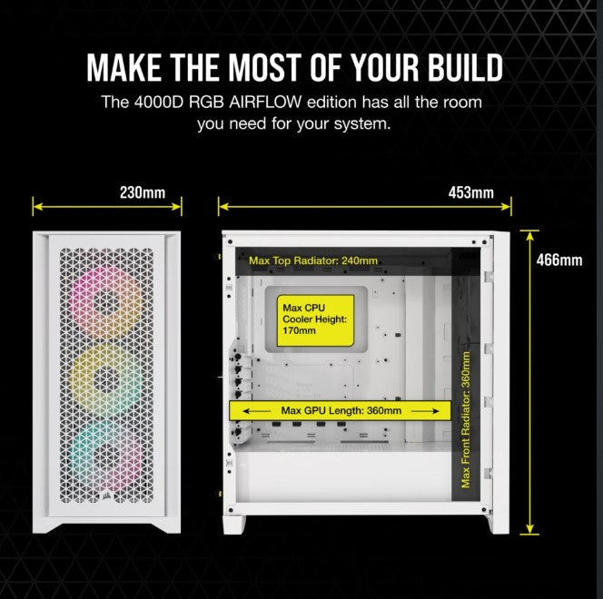 Corsair iCUE 4000D RGB AIRFLOW Mid-Tower Case