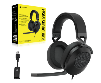 Corsair HS65 SURROUND Wired Gaming Headset - Carbon